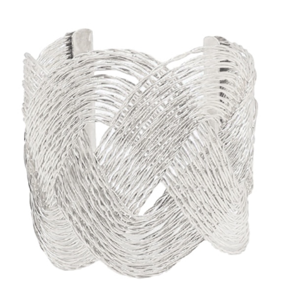 Woven Metal Cuff Bracelet - Picture 2 of 2